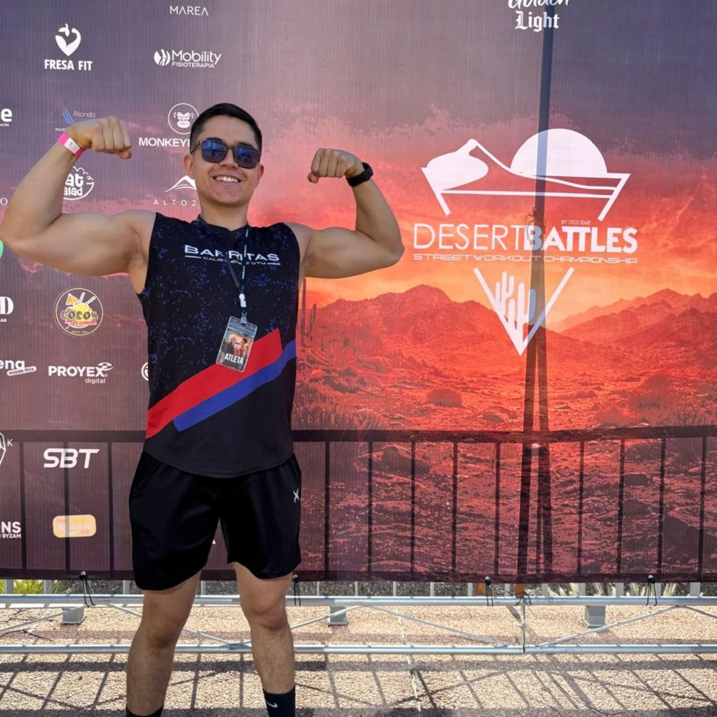 Axel Barreras, fundador de Barritas Gym, en Desert Battles